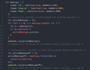 Functional programming in JavaScript - Our Info